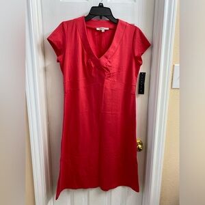 NWT TRAVELSMITH Dress Size Small Stylish Pink Cotton Flared Skirt Comfy! USA